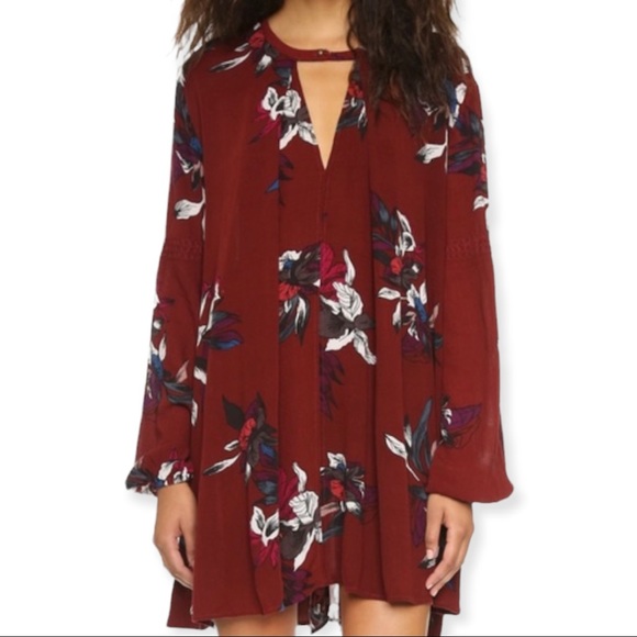 Free People Dresses & Skirts - Free People Tree Swing Dress in Scarlet Combo S